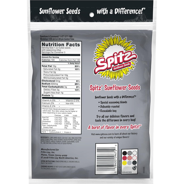 Spitz Sunflower Seeds, Cracked Pepper, 6Oz Bag Spitz Sunflower Seeds, Cracked Pepper, 6Oz Bag