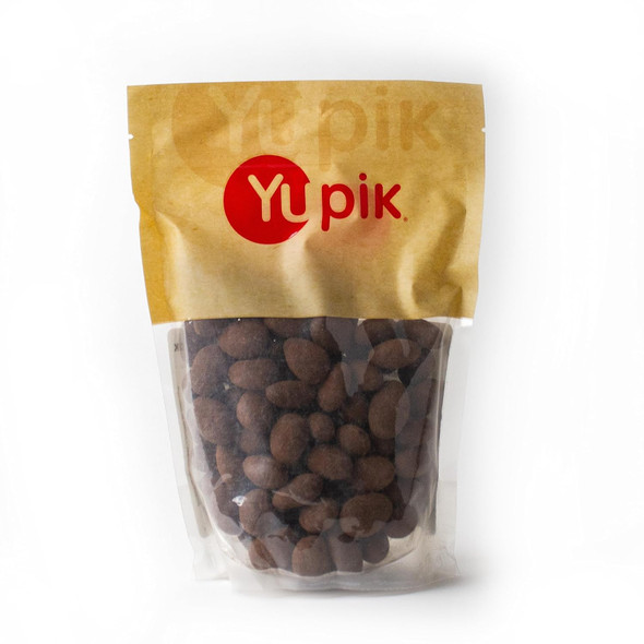 Yupik Mexican Vanilla Dark Chocolate Almonds, 1.1 Lb, Gourmet Snack Nuts, Dark Chocolate Covered Almonds, Vanilla, Spicy