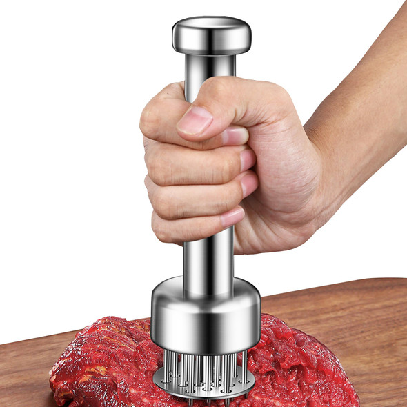Kloahmo Stainless Steel Meat Tenderizer Tool 21 Sharp Needles Meat Piercing Tenderizing Steak Beef Chicken Pork Barbecue Marinating Small Meat Grinder Kloahmo Stainless Steel Meat Tenderizer Tool 21 Sharp Needles Meat Piercing Tenderizing Steak Beef Chicken Pork Barbecue Marinating Small Meat Grinder