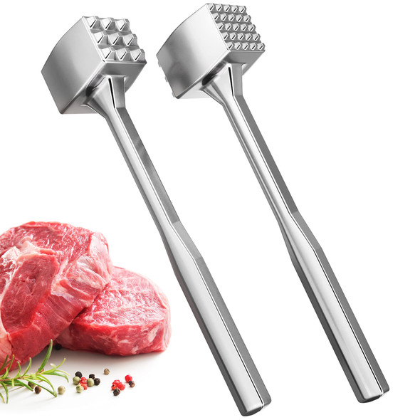 Mhh Meat Tenderizer 1 Pcs Aluminium Mallet Dual-Sided - Tenderizer Tool Kitchen Pounder - Home Hammer For Tenderizing Ice Steak Stainless Veal & Chicken Safe Beater 1309479 Mhh Meat Tenderizer 1 Pcs Aluminium Mallet Dual-Sided - Tenderizer Tool Kitchen Pounder - Home Hammer For Tenderizing Ice Steak Stainless Veal & Chicken Safe Beater 1309479