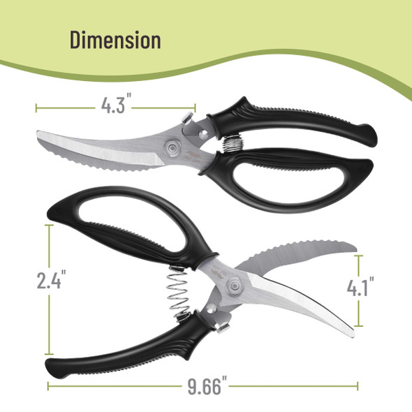 Mr. Pen Heavy Duty Poultry Shears - Meat Cutting Scissors Chicken Cutter Food Scissors Kitchen Shears