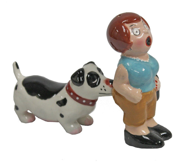 Pacific ware Pacific Trading A Lady And A Tramp Sp Shakers Dog Biting Woman'S Bum Magnetic Salt And Pepper Shaker Set