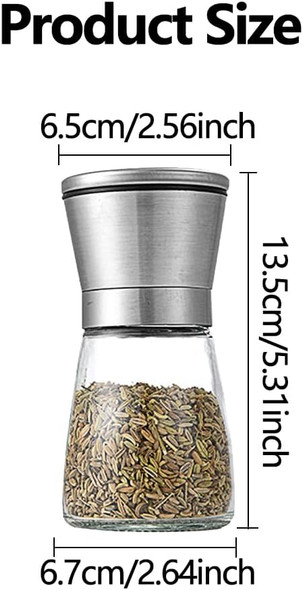 Puxing 2Pcs Stainless Steel Salt And Pepper Grinder Set Refillable Pepper Mill & Salt Mill Set Combo Shakers With Adjustable Coarse Mills  Spice Shakers Enjoy Your Favorite Spices(Color:As Shown) Puxing 2Pcs Stainless Steel Salt And Pepper Grinder Set Refillable Pepper Mill & Salt Mill Set Combo Shakers With Adjustable Coarse Mills  Spice Shakers Enjoy Your Favorite Spices(Color:As Shown)