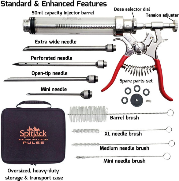 Spitjack Pulse Meat Injector Gun And Injection Syringe For Bbq. Marinade Flavor Injector For Smoked Brisket Chicken Ribs Pork Butt And Turkey. Competition Barbecue Smoker Accessories Tool. Spitjack Pulse Meat Injector Gun And Injection Syringe For Bbq. Marinade Flavor Injector For Smoked Brisket Chicken Ribs Pork Butt And Turkey. Competition Barbecue Smoker Accessories Tool.
