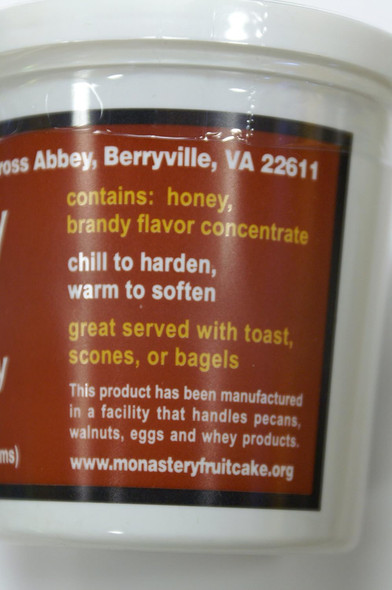 Monastery Brandy Creamed Honey - Pure Raw Whipped Virginia Honey with Brandy (2 Pack - 10oz per container)
