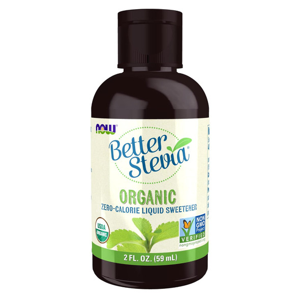 NOW Foods, Organic BetterStevia Liquid, Zero-Calorie Liquid Sweetener, Low Glycemic Impact, Non-GMO,