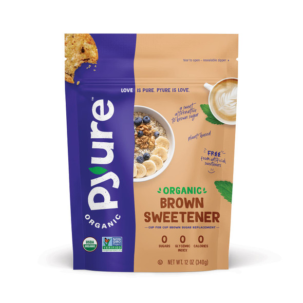 Pyure Organic Brown Sweetener Brown Sugar Substitute Zero Carb, Zero Sugar, Zero Calorie Measures and Bakes Like Brown Sugar Plant-Based for Keto Friendly Food 12 Oz Pyure Organic Brown Sweetener Brown Sugar Substitute Zero Carb, Zero Sugar, Zero Calorie Measures and Bakes Like Brown Sugar Plant-Based for Keto Friendly Food 12 Oz