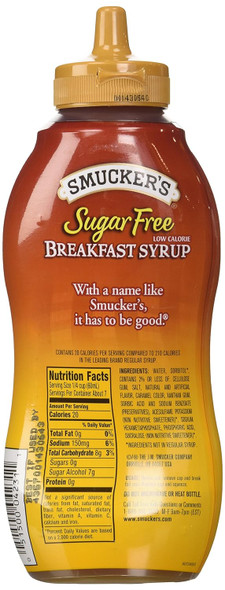 Smuckers Sugar Breakfast Syrup, 14.5 Fl Oz (Pack of 2)
