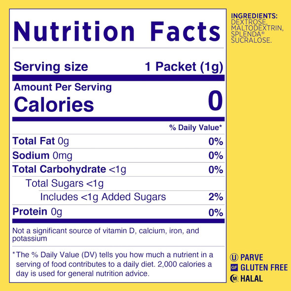Splenda No Calorie Sweetener Value Pack, 1000 Individual Packets, 2.2 lbs,1000 Count (Pack of 1) Splenda No Calorie Sweetener Value Pack, 1000 Individual Packets, 2.2 lbs,1000 Count (Pack of 1)