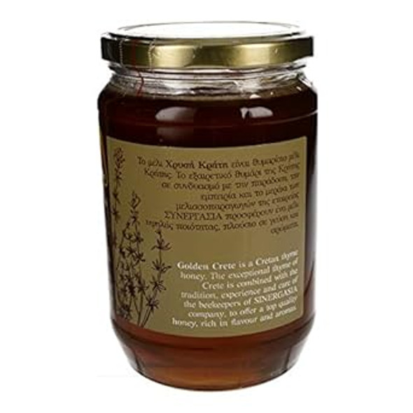 Greek Traditional Golden Thyme Honey From Crete - 900g