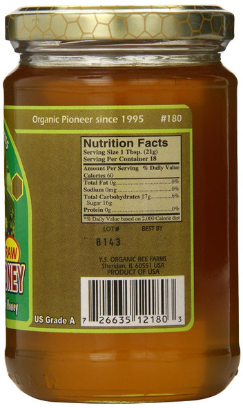 YS BEE FARMS Raw Tupelo Blossom Honey, 13.5 OZ