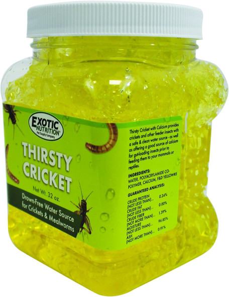 Exotic Nutrition Thirsty Cricket Gel (2 Lb.) - Calcium-Enriched Alternative Water Source For Crickets And Mealworms Exotic Nutrition Thirsty Cricket Gel (2 Lb.) - Calcium-Enriched Alternative Water Source For Crickets And Mealworms