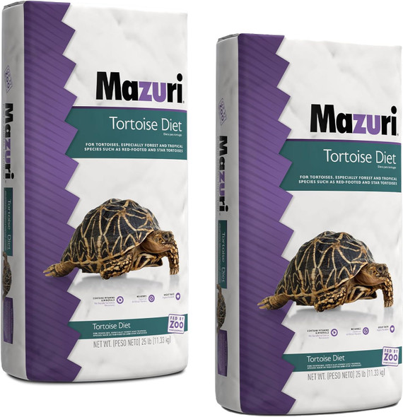 Mazuri Tortoise Diet 25 Pound (25 Lb.) Bag - Pack Of 2
