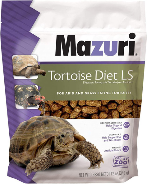Mazuri Tortoise Ls Diet For African Spurred/Sulcata, Desert, Egyptian, Galapagos, Gopher, Greek, Leopard, Pancake, Radiated Or Yellow-Footed Tortoise, 12 Ounce (12 Oz) Bag Mazuri Tortoise Ls Diet For African Spurred/Sulcata, Desert, Egyptian, Galapagos, Gopher, Greek, Leopard, Pancake, Radiated Or Yellow-Footed Tortoise, 12 Ounce (12 Oz) Bag
