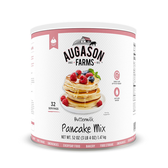 Augason Farms Buttermilk Pancake Mix 3 Lbs 4 Oz #10 Can