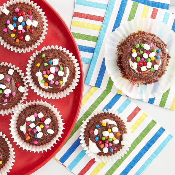 Betty Crocker Brownie Cups Mix, Rainbow Fudge, 13.7 Oz