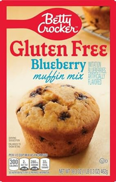 Betty Crocker Gluten Muffin Mix, Blueberry, 16.3 Oz