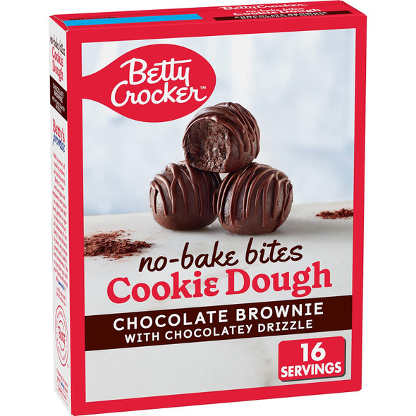 Betty Crocker No-Bake Bites Chocolate Brownie Cookie Dough, 12.2 Oz