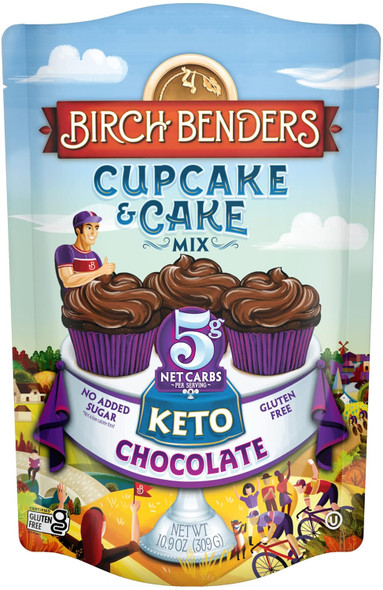 Birch Benders Keto Chocolate Cake & Cake Mix Bundle, 10.9 Oz (Pack Of 2) With By The Cup Swivel Spoons