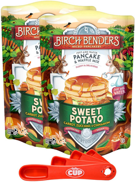 Birch Benders Sweet Potato Pancake And Waffle Mix, 12 Oz (Pack Of 2) With By The Cup Swivel Spoons Birch Benders Sweet Potato Pancake And Waffle Mix, 12 Oz (Pack Of 2) With By The Cup Swivel Spoons