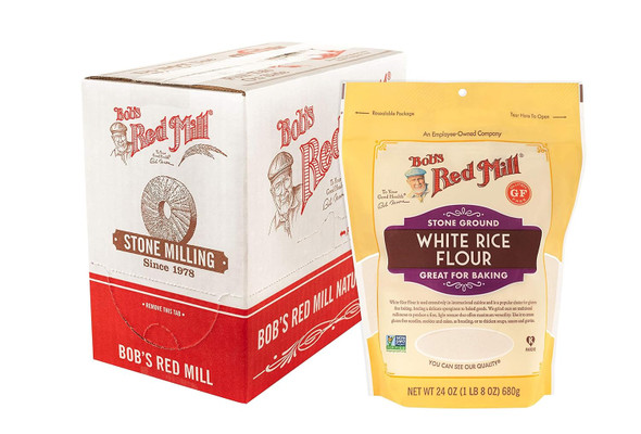 Bob'S Red Mill Gluten White Rice Flour, 24 Ounce (Pack Of 4)