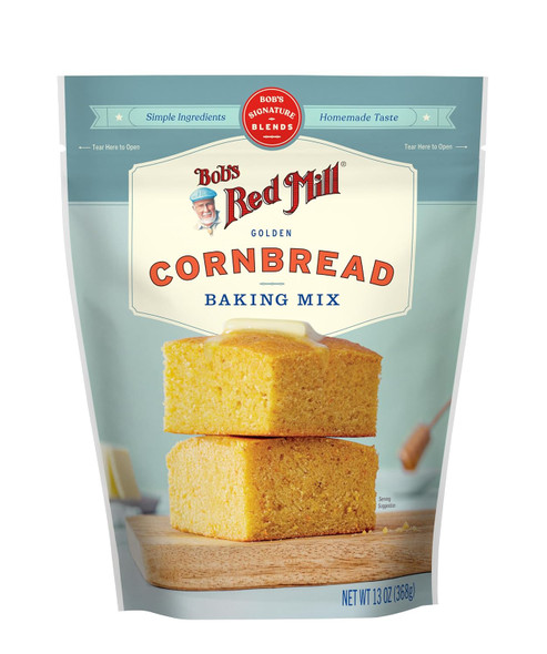 Bob'S Red Mill Signature Golden Cornbread Baking Mix - 13 Ounce Bag (Pack Of 4), Simple Clean Ingredients, Homemade Taste
