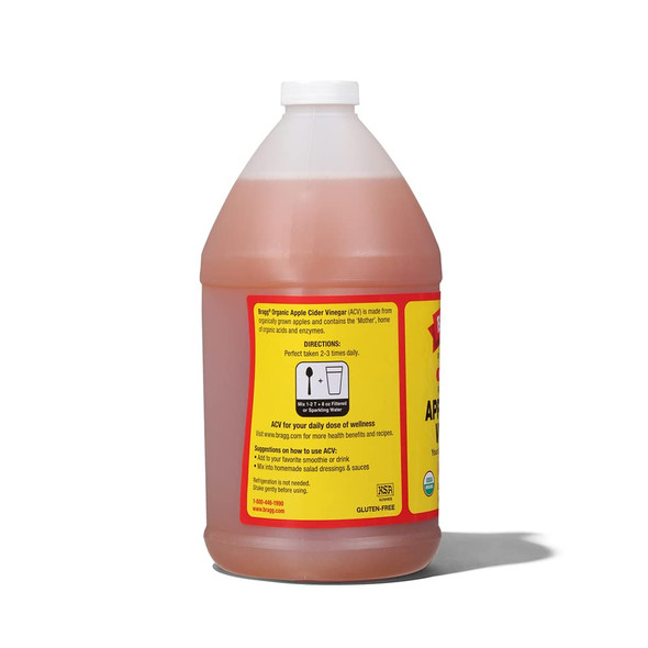 Bragg Organic Apple Cider Vinegar With The Mother– Raw, Unfiltered All Natural Ingredients (64 Fl Oz (Pack Of 1)) Bragg Organic Apple Cider Vinegar With The Mother– Raw, Unfiltered All Natural Ingredients (64 Fl Oz (Pack Of 1))