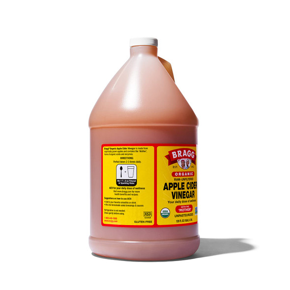 Bragg Organic Apple Cider Vinegar With The Mother– Usda Organic – Raw, Unfiltered All Natural Ingredients, 1 Gallon Bragg Organic Apple Cider Vinegar With The Mother– Usda Organic – Raw, Unfiltered All Natural Ingredients, 1 Gallon