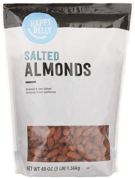 Brand - Happy Belly California Almond, Roasted & Salted, 48 Ounce Brand - Happy Belly California Almond, Roasted & Salted, 48 Ounce