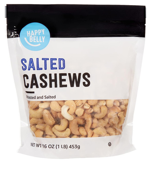 Brand - Happy Belly Cashews, Roasted & Salted, 16 Ounce