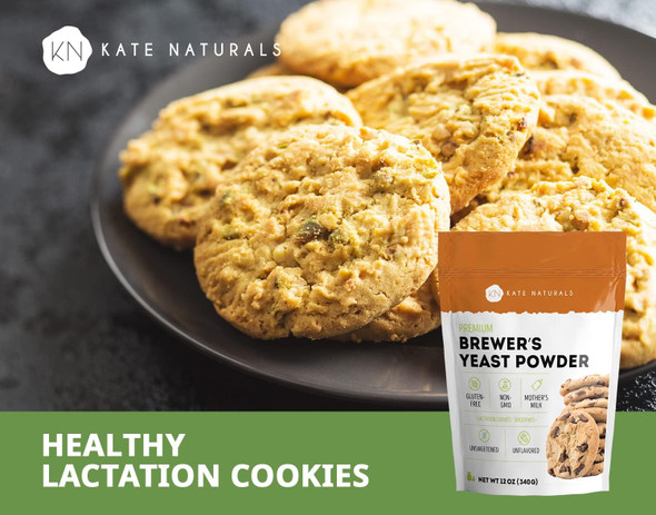 Brewers Yeast Powder For Lactation To Boost Mother'S Milk - Kate Naturals. Brewer'S Yeast Powder For Lactation Cookies. Gluten & Non-Gmo Lactation Supplement. Edible For Dogs & Ducks (12Oz)