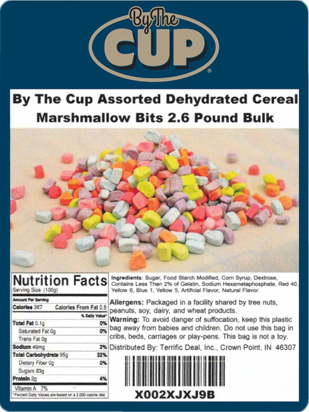 By The Cup Assorted Dehydrated Cereal Marshmallow Bits 2.6 Pound Bulk By The Cup Assorted Dehydrated Cereal Marshmallow Bits 2.6 Pound Bulk