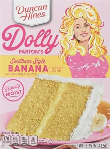 Duncan Hines Dolly Parton'S Favorite Southern-Style Banana Flavored Cake Mix, 15.25 Oz