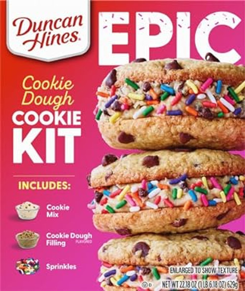 Duncan Hines Epic Kit, Cookie Dough Cookie Mix Kit, 22.19 Oz, 22.187 Oz