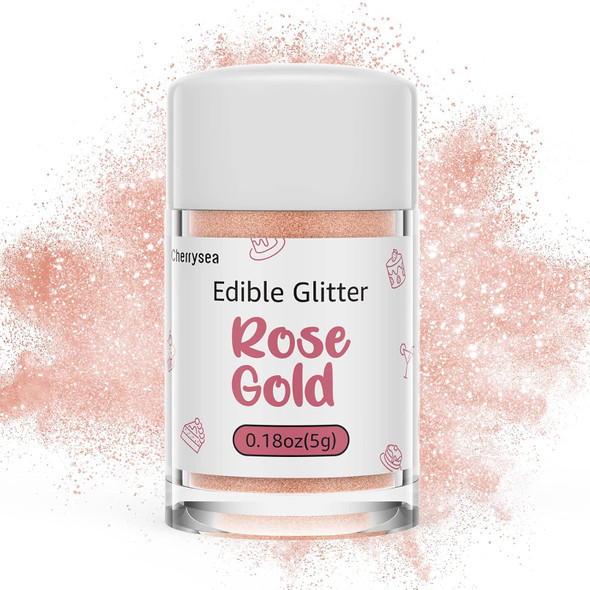 Edible Glitter,Drink Glitter Edible Dust, Edible Sparkles For Food Cakes,Cookies,Candy Sugar,Pops,Kosher Halal Food Grade Coloring For Wines,Cocktails,Champagne,Beverages - Rose Gold Edible Glitter,Drink Glitter Edible Dust, Edible Sparkles For Food Cakes,Cookies,Candy Sugar,Pops,Kosher Halal Food Grade Coloring For Wines,Cocktails,Champagne,Beverages - Rose Gold