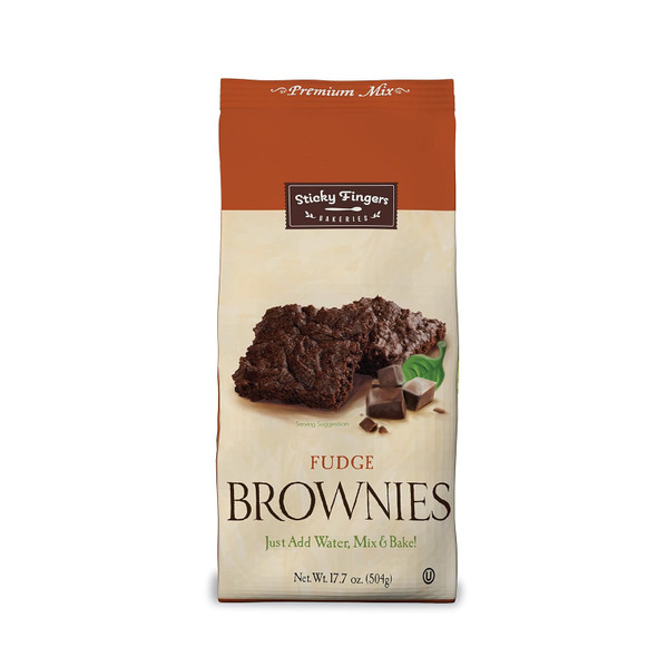 Fudge Brownie Mix By Sticky Fingers Bakeries – Baking Mix For Homemade Chocolate Fudge Brownies, Made With Semi Sweet Chocolate Chips, Makes 16 Brownies Per Pack