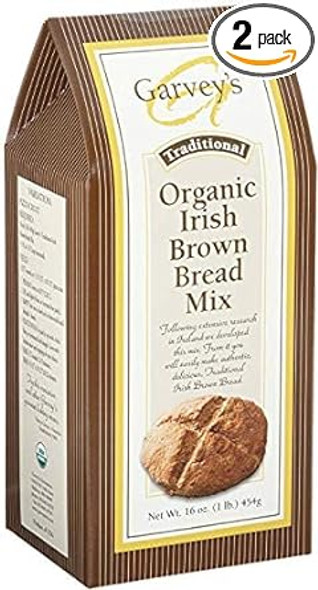 Garvey'S Organic Traditional Irish Brown Bread Mix, 16 Ounce, 2 Count