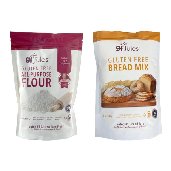 Gfjules Gluten All Purpose Flour And Bread Mix No Grit, Non-Gmo, Vegan & Kosher Cup For Cup Baking Alternative To Regular Flour Voted #1 By Gluten & Celiac Consumers