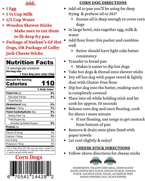 Gluten Corn Dog Mix Gluten Corn Dog Mix