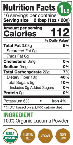 Herbazest Lucuma Powder Organic - 1 Lb - Usda , Vegan & Gluten Superfood - Tasty Addition To Smoothies, Desserts, Ice Cream & More Herbazest Lucuma Powder Organic - 1 Lb - Usda , Vegan & Gluten Superfood - Tasty Addition To Smoothies, Desserts, Ice Cream & More