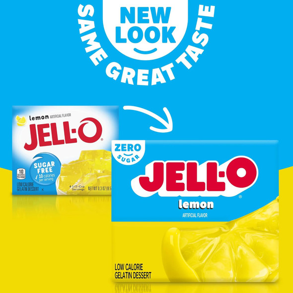 Jell-O Sugar Gelatin Variety, Strawberry, Raspberry, Lemon, Lime, And Cherry, 0.3 Oz Boxes (Pack Of 10) With By The Cup Mood Spoons