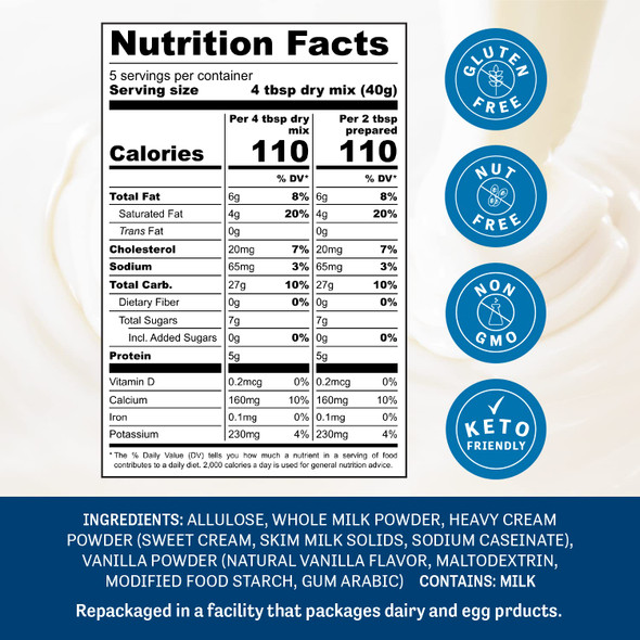 Judee'S Condensed Milk Mix Powder - 7 Oz - Baking Supplies - Delicious And 100% Gluten- - Great For Homemade Treats And Baked Goods - No Sugar Added And Keto-Friendly