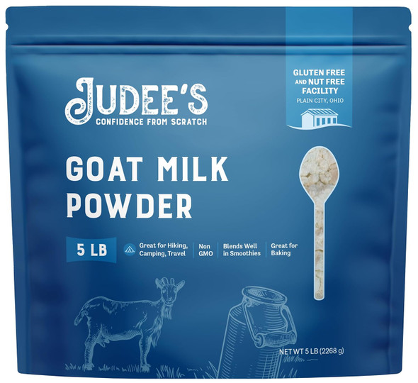 Judee’S Goat Milk Powder 5 Lb - Blends Well In Smoothies And Great For Baking - Convenient For Travel, Hiking, And Camping - Non-Gmo, Gluten- And Nut-