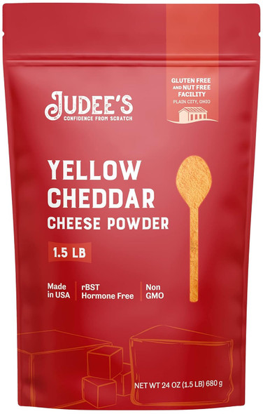 Judee'S Medium Cheddar Bundle: Yellow Cheddar Cheese Powder (1.5 Lb) And White Cheddar Cheese Powder (1.5 Lb)