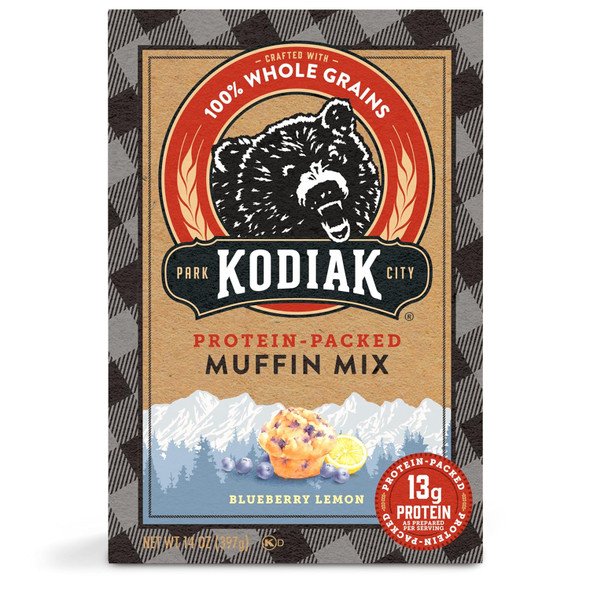 Kodiak Cakes Power Bake, Protein Muffin Mix, Blueberry Lemon, 14 Ounce (Pack Of 6) Kodiak Cakes Power Bake, Protein Muffin Mix, Blueberry Lemon, 14 Ounce (Pack Of 6)