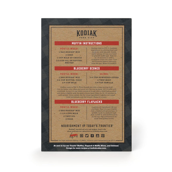 Kodiak Muffin Baking Mix, Blueberry, High Protein, 100% Whole Grains, (Pack Of 1) Kodiak Muffin Baking Mix, Blueberry, High Protein, 100% Whole Grains, (Pack Of 1)