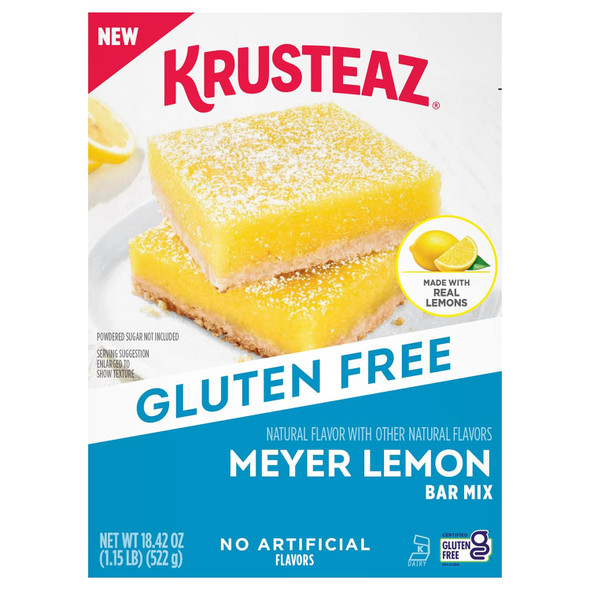 Krusteaz Gluten Meyer Lemon Bar Mix, 18.42 Oz Box (Pack Of 8)