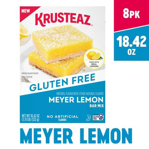 Krusteaz Gluten Meyer Lemon Bar Mix, 18.42 Oz Box (Pack Of 8)