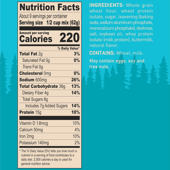 Krusteaz Protein Buttermilk Pancake Mix, 20 Ounce Boxes (Pack Of 8)