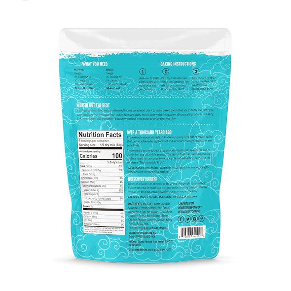 Lakanto Sugar Banana Nut Muffin And Bread Mix - Sweetened With Monk Fruit Sweetener, 2G Net Carbs, Gluten , Naturally Flavored, Keto Diet Friendly, Dairy (12 Muffins)